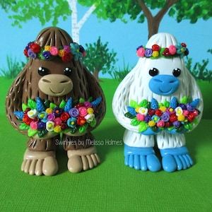 Flower garden Bigfoot or Yeti sculpture