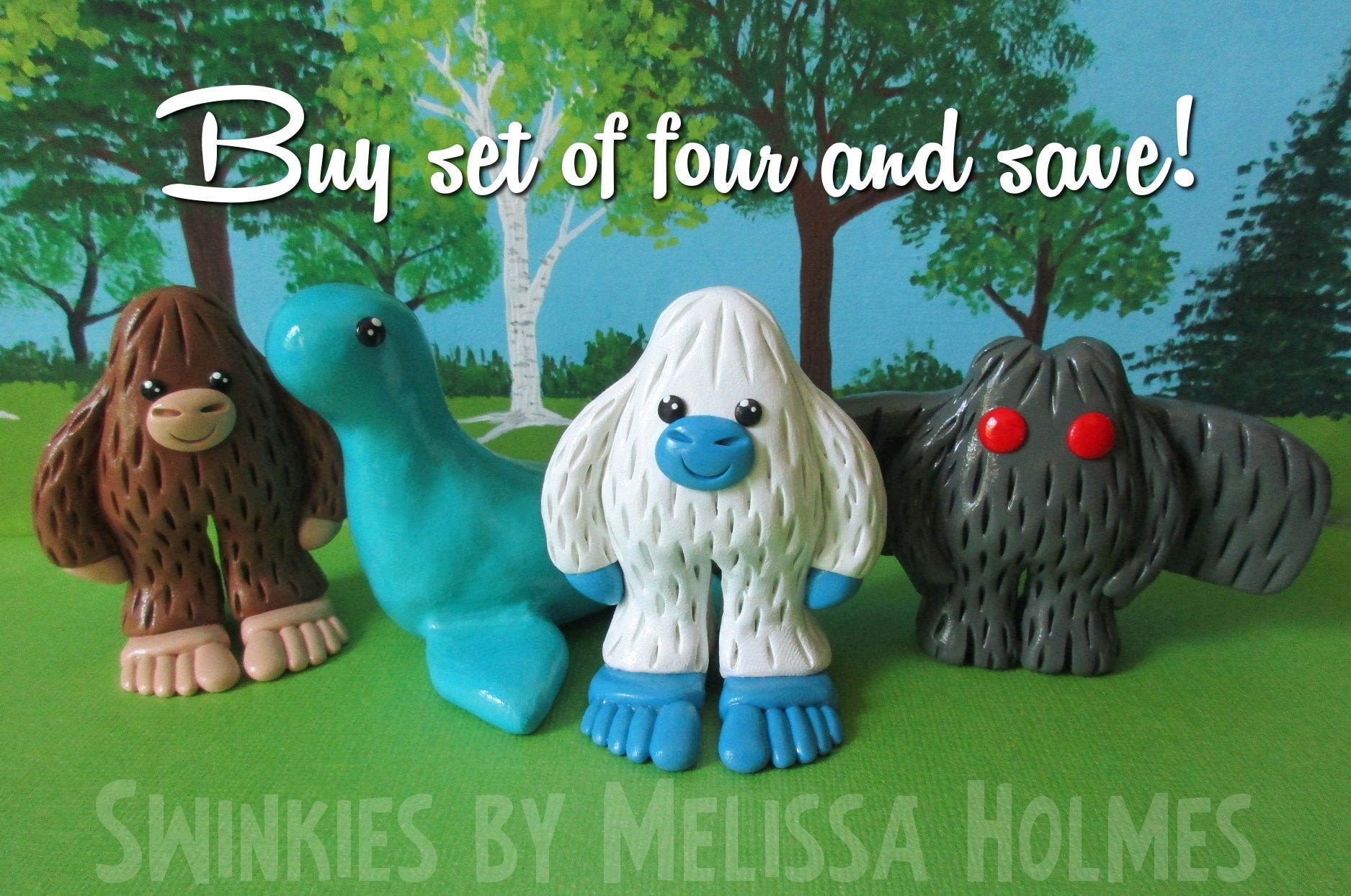 All 4 Swinkies Cryptid Value Bundle - Bigfoot, Yeti, Mothman and