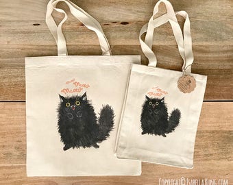 Fuzzball (Meow Meow) Tote Bag / Large and Small