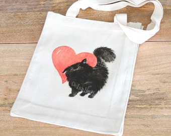 Small Fuzzball (love) Tote Bag with Gusset