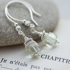 LANTERNES JAPANearrings with Green Amethyst and Ag 925