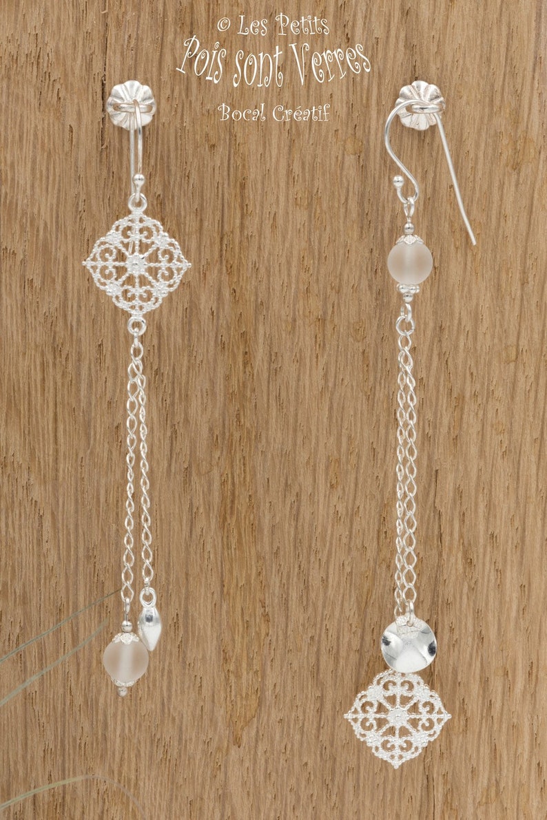 Boucles D'oreilles Asymétriques étoile Et Fleur En Argent 925 - Hypoallergénique, Pour Femme, Cadeau Bijou élégant