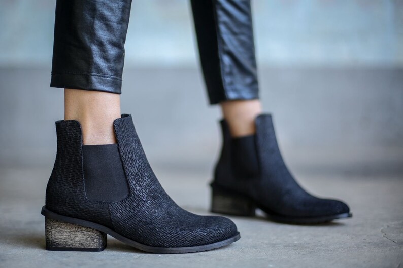 Schuhe LederstiefelHandgefertigten Hochhackige Heel WinterschuheHohe Schwarze StiefelStiefelettenVerkaufBooties m0w8nNv