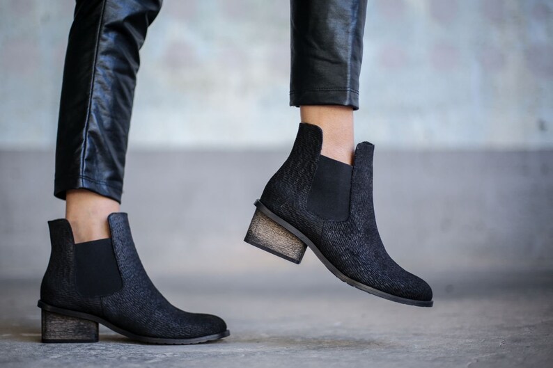 Caterina Heeled Boots Black Booties Black Ankle Boots High Heeled Booties Black Leather Boots Sale Winter Shoes Handmade Boots