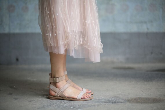 nude summer flats