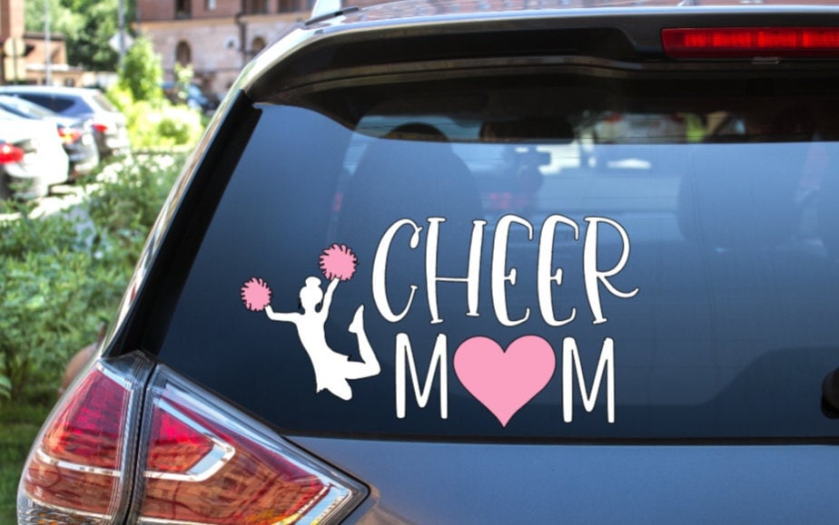Cheer Mom Car Decal: Cheerleading Vinyl Window Sticker - Etsy