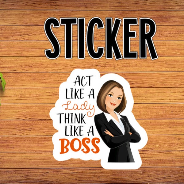 Smart Boss Lady Sticker | Waterproof Sticker | Laptop Decal |Water bottle Decal | Laptop Sticker | Kindle Sticker | Trendy Groovy Sticker