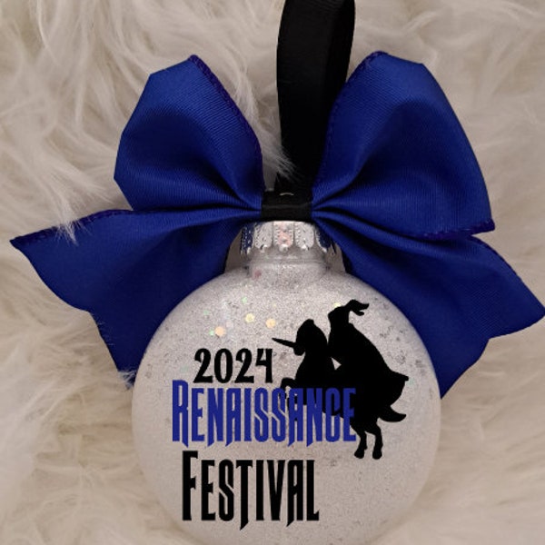 Renaissance Festival Christmas Ornament, Renaissance Festival, Ren Faire, Jousting, Medieval, Knights, Maidens, Queen, King, Merchants, Gift