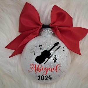 Violin Ornament, Violin, Violin  Christmas Ornament, Musical Instrument, Fiddle, Violinist, Bow, Christmas Gift, Personalized, Gift