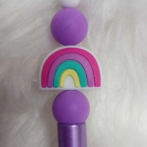 Rainbow Pen, Rainbows, Fancy Pens, Sassy Pens, Silicone Bead Pens, Bead Pen, Beaded Pens, Ink Pens, Silicone Pens, Gift Idea