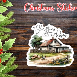 Christmas Stickers, Christmas, Holiday, Holiday Stickers, Country Christmas, Journal Sticker, Journaling, Laptops, Scrapbook Stickers, Gift