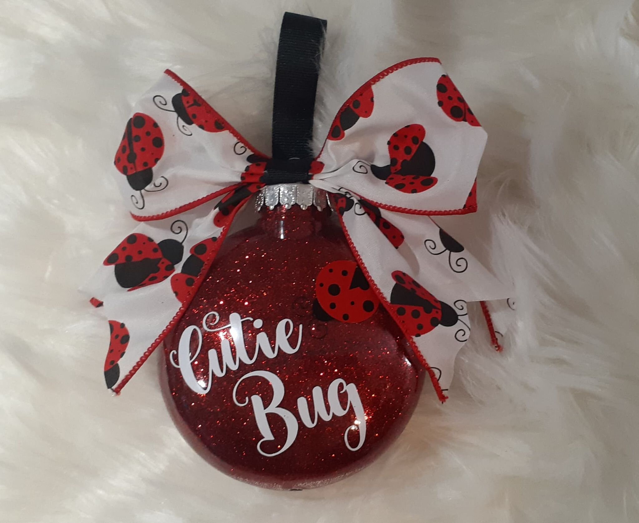 Cutie Bug Christmas Ornament, Christmas Ornament, Ladybug Ornament