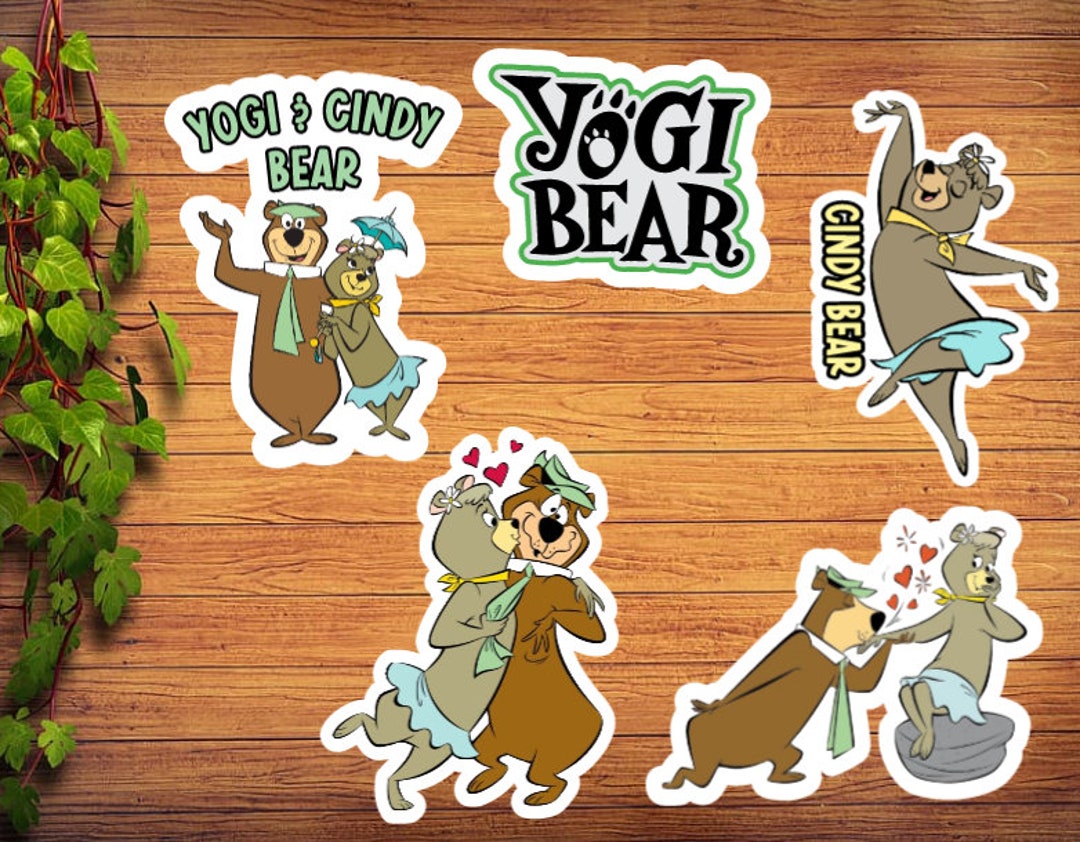Yogi Bear Sticker Set Yogi Bear Stickers Yogi Bear Etsy