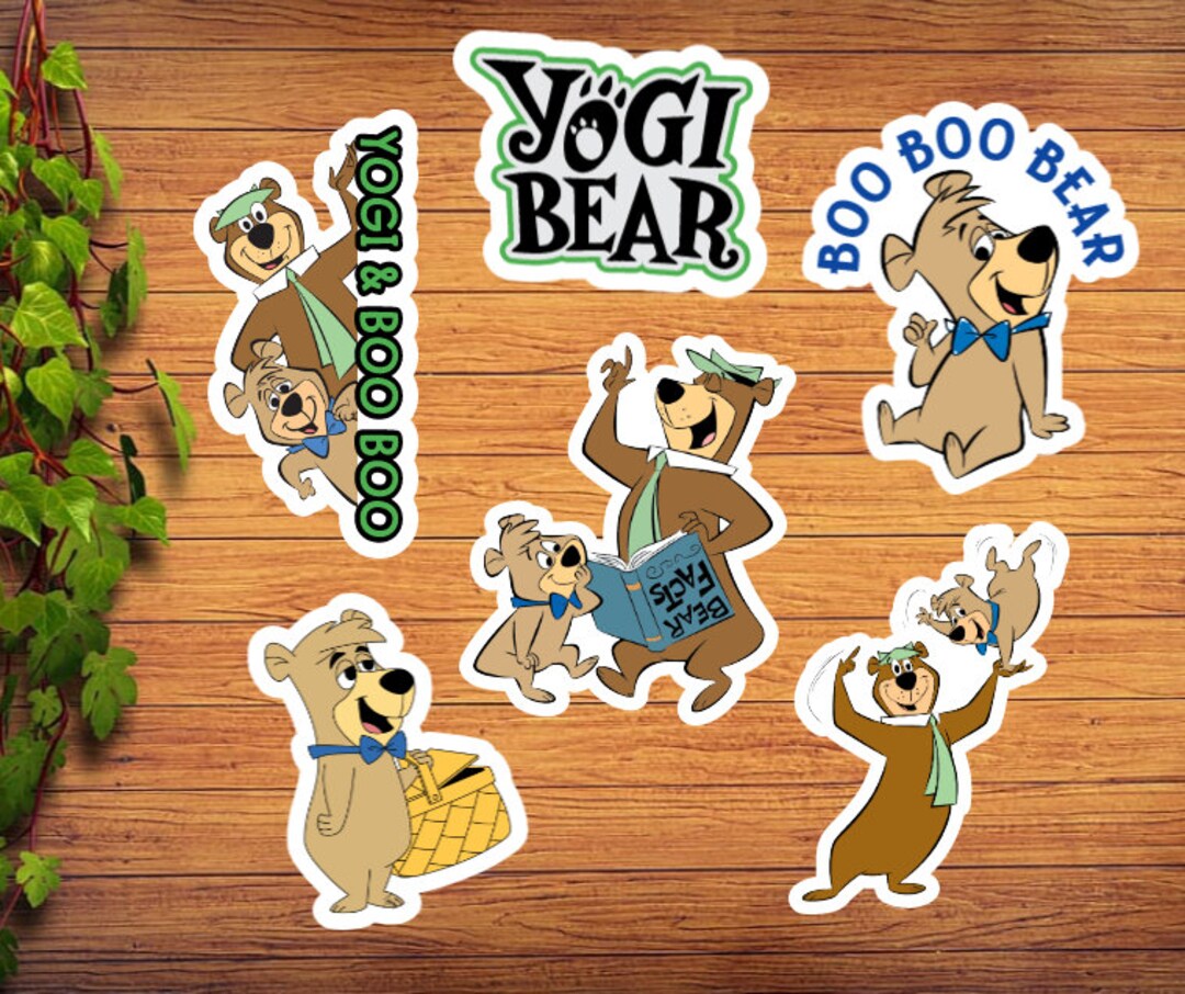 Yogi Bear Sticker Set Yogi Bear Stickers Yogi Bear Etsy