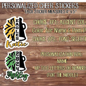 Cheerleader Stickers, Cheerleading Stickers, Cheer Stickers, Cheer Team ...