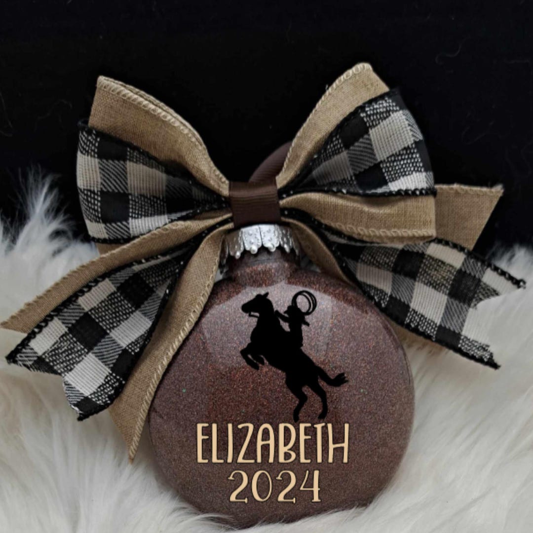 Christmas Live Roping Personalized Roping Christmas Ornament: Rodeo Event Bauble - Etsy