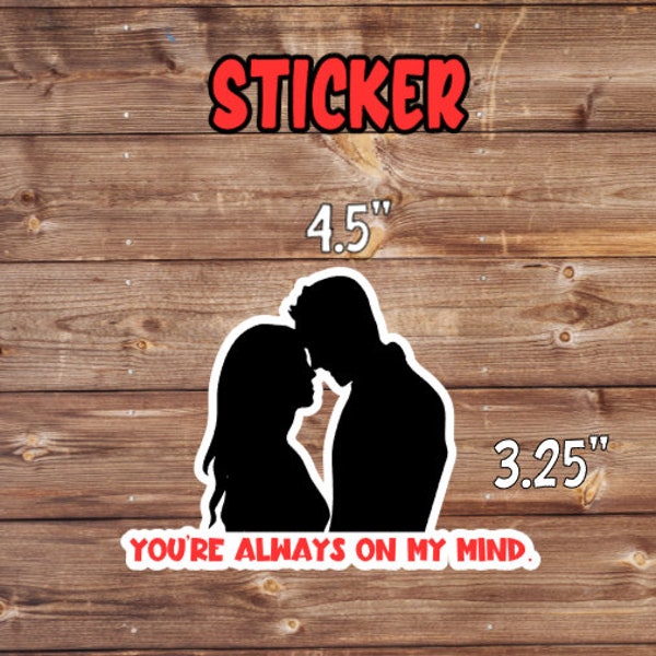 Romantic Sticker | Couple | Waterproof Sticker | Laptop Decal |Water bottle Decal | Laptop Sticker | Kindle Sticker | Trendy Groovy Sticker