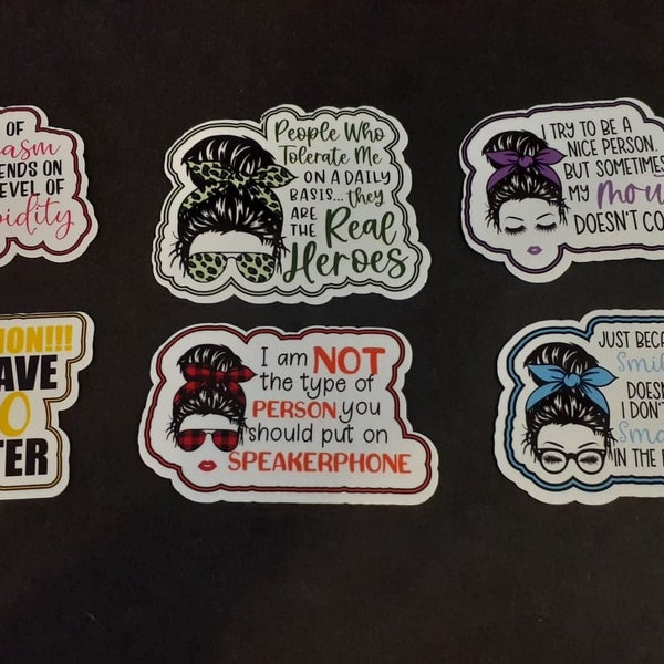 Funny Snarky Stickers - Etsy