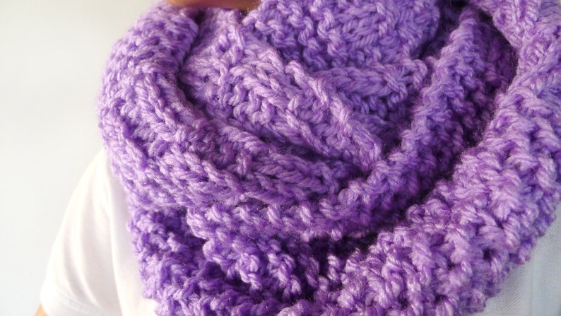 bufanda circular a dos agujas