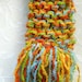 Colorful Scarf Necklace. Multicolor Infinity Scarf With Fringes. Knit ...