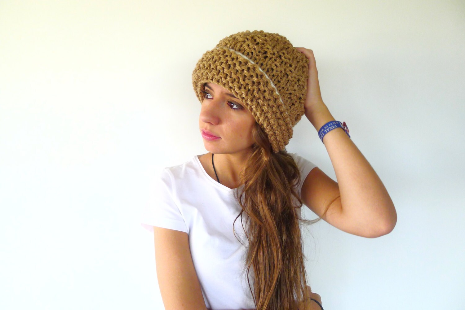 Oversized Knit Hat. Wool Beanie Hat 