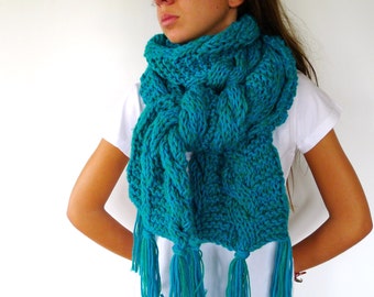 Bufanda hecha mano. Bufanda de lana para mujer. Etsy España