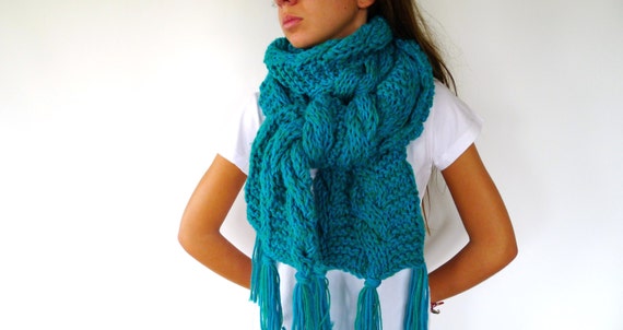 bufanda de lana hecha a mano