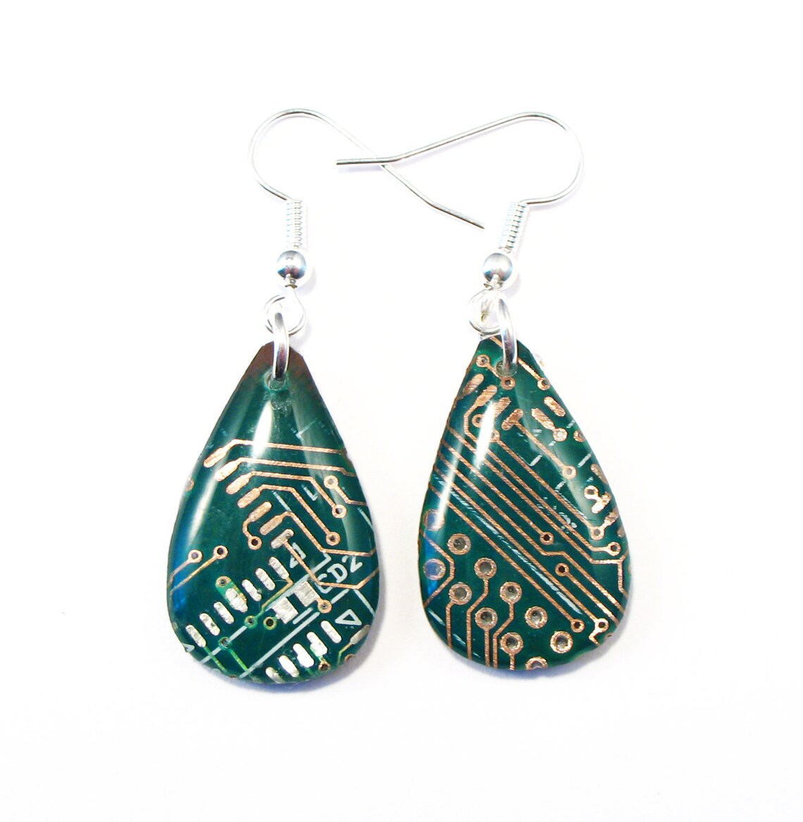 Circuit Board Earrings Teardrop Earrings Recycled Jewelry PCB Etsy