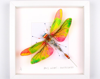 Electrickery Bug Dragonfly Insect Collector Translucent Wings Mother's Day Gift For Husband Home Decoration Office Art By Electrickery