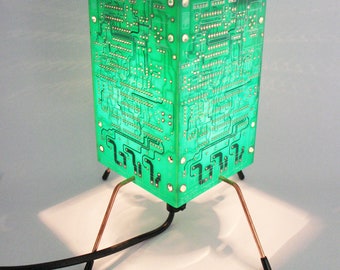 Circuit Board Light, PCB Table Lamp, Green light, Yellow Light, Red Light, Blue light, Geek Light, Recycled Light, Recycled Table Lamp