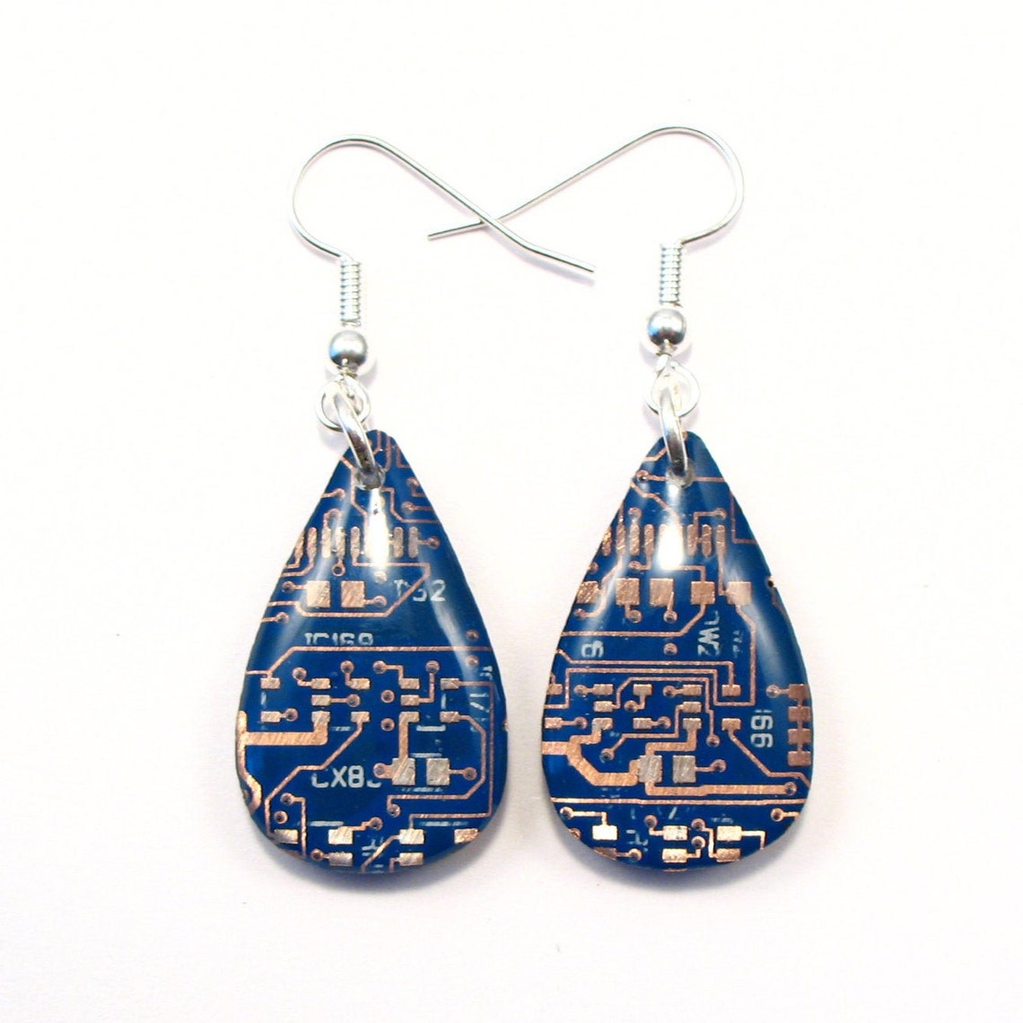 Circuit Board Earrings Teardrop Earrings Recycled Jewelry PCB Etsy