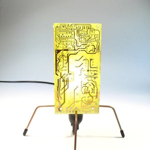 Circuit Board Light, PCB Table Lamp, Green light, Yellow Light, Red Light, Blue light, Geek Light, Recycled Light, Recycled Table Lamp image 3