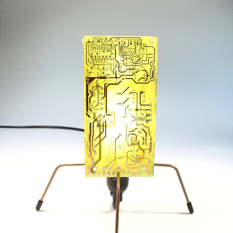 Circuit Board Light, PCB Table Lamp, Green light, Yellow Light, Red Light, Blue light, Geek Light, Recycled Light, Recycled Table Lamp image 3