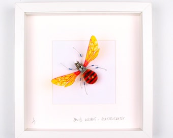 Bumblebee Framed Wall Art | Recycled Sculpture