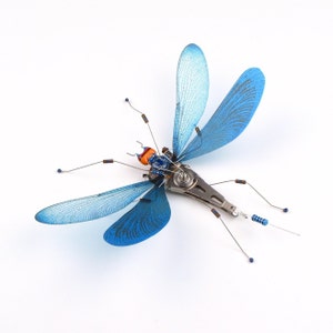Damselfly Framed Wall Art, Recycled Sculpture, Choice of Colours, Made By Electrickery image 6