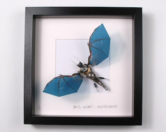 Framed Halloween Gift, Black Bat, Gothic Bat, Fly, Butterfly, Spider, Goth Gift, Vampire, Dracula, Joker, Bram Stoker.