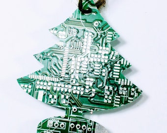 Recycled Circuit Board Christmas Tree Decoration