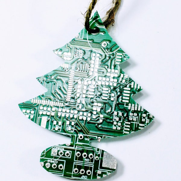 Recycled Circuit Board Christmas Tree Decoration