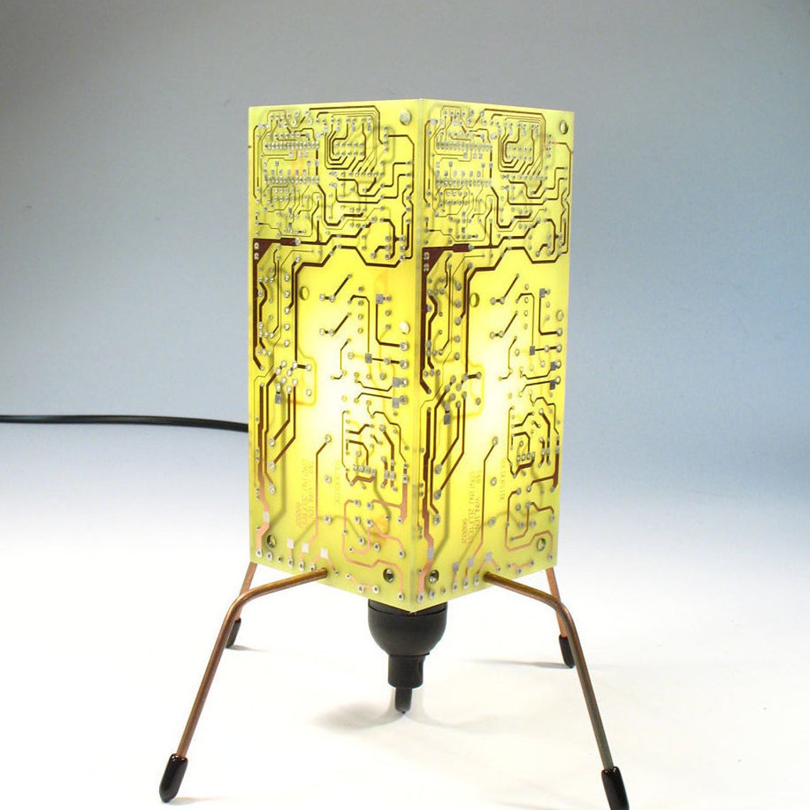Circuit Board Light PCB Table Lamp Green light Yellow Etsy