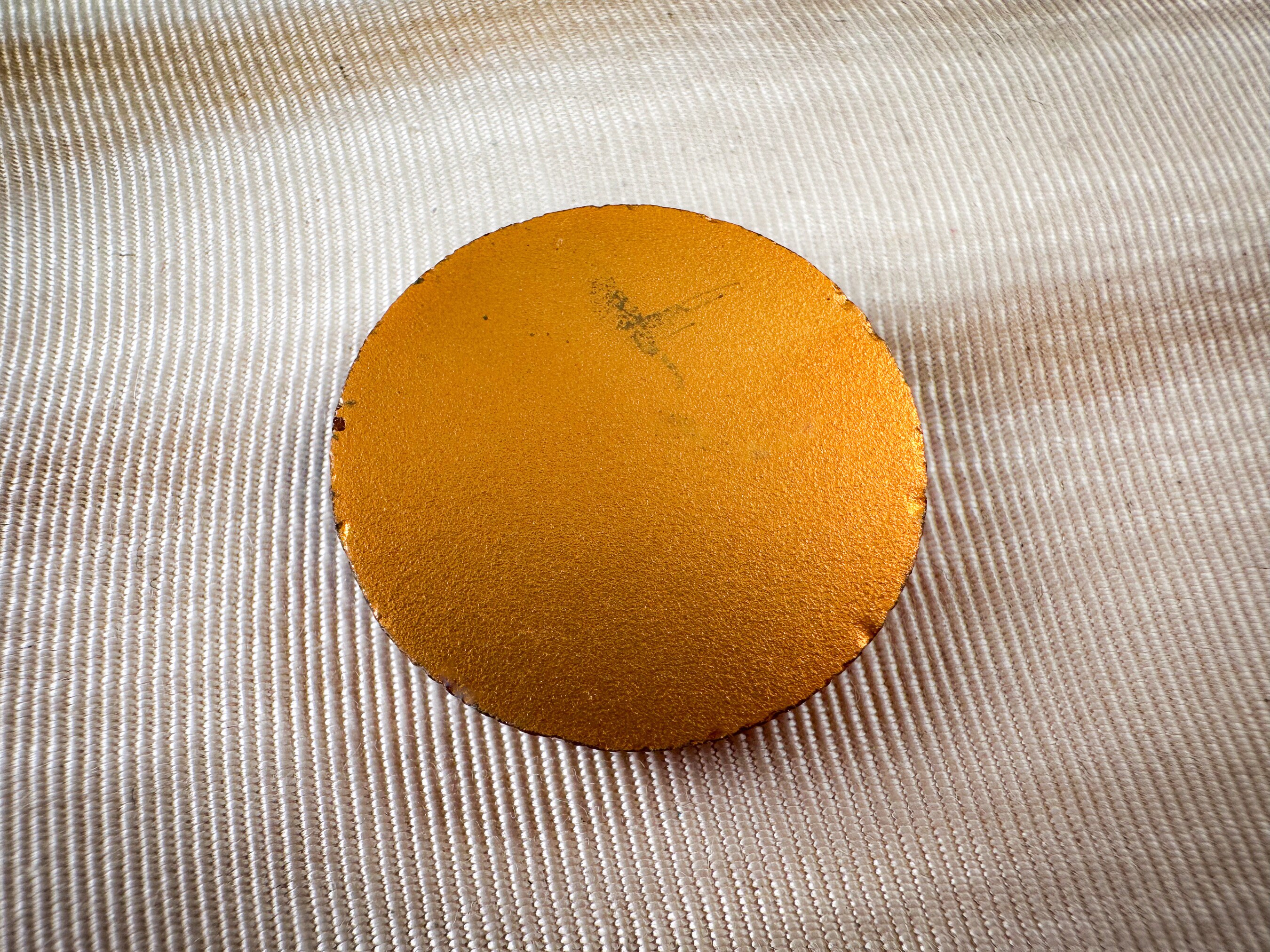 Ab Gold Vintage 25mm Round Topaz AB Gold Art Glass Cabochon Gem Stone Jewel ...