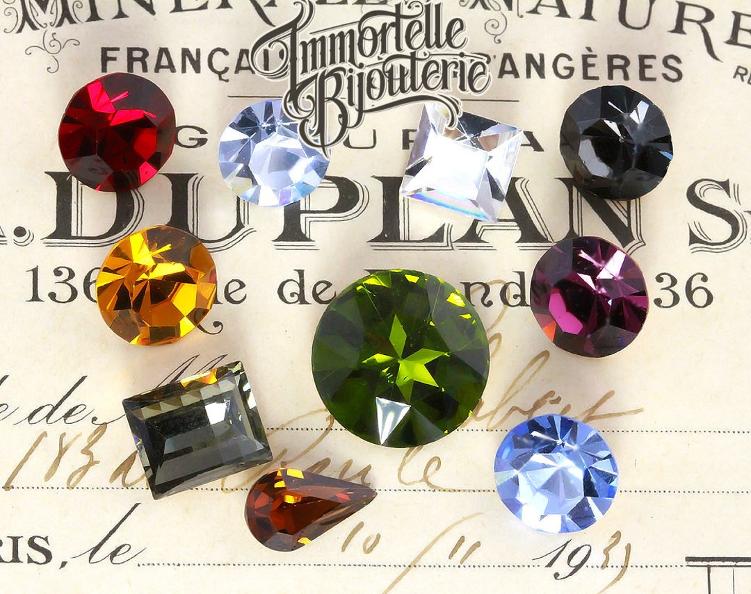 Vintage Swarovski Large Rhinestones Chatons Lot Assorted Mixed Mix SS45 ...