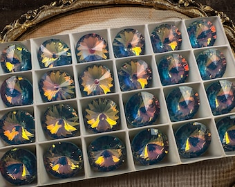 Vintage SS40 Ultra Rare IRIS Rainbow Swarovski Rhinestones