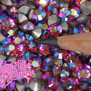 PP21 Rose Pink AB Swarovski Rhinestones Chatons - Article 1028 Gorgeous SS10 2.70-2.80mm Austrian First Quality MC Crystal - 30pcs bild 1
