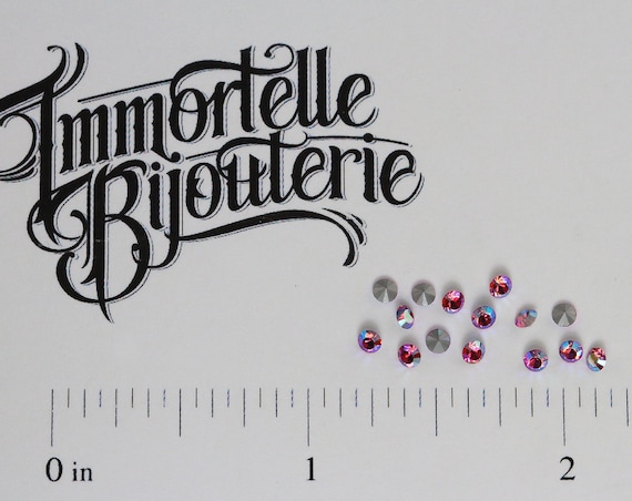 PP18 SS9 Light Rose Pink AB Swarovski Small Rhinestones Chatons 2mm Article  1028 Austrian 1st Quality MC Crystal 30pcs 