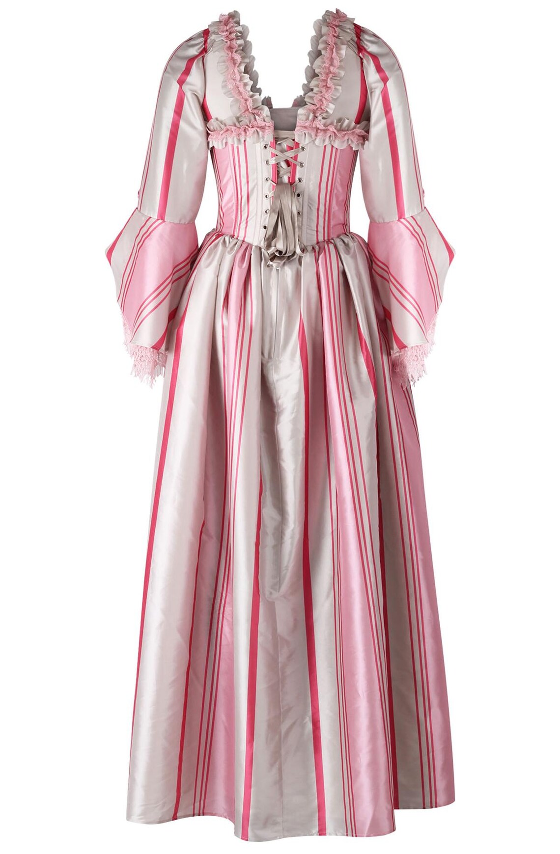 Court Rococo Marie Antoinette Rococo Corset Gown | Immortelle Gown Striped Victoria ...