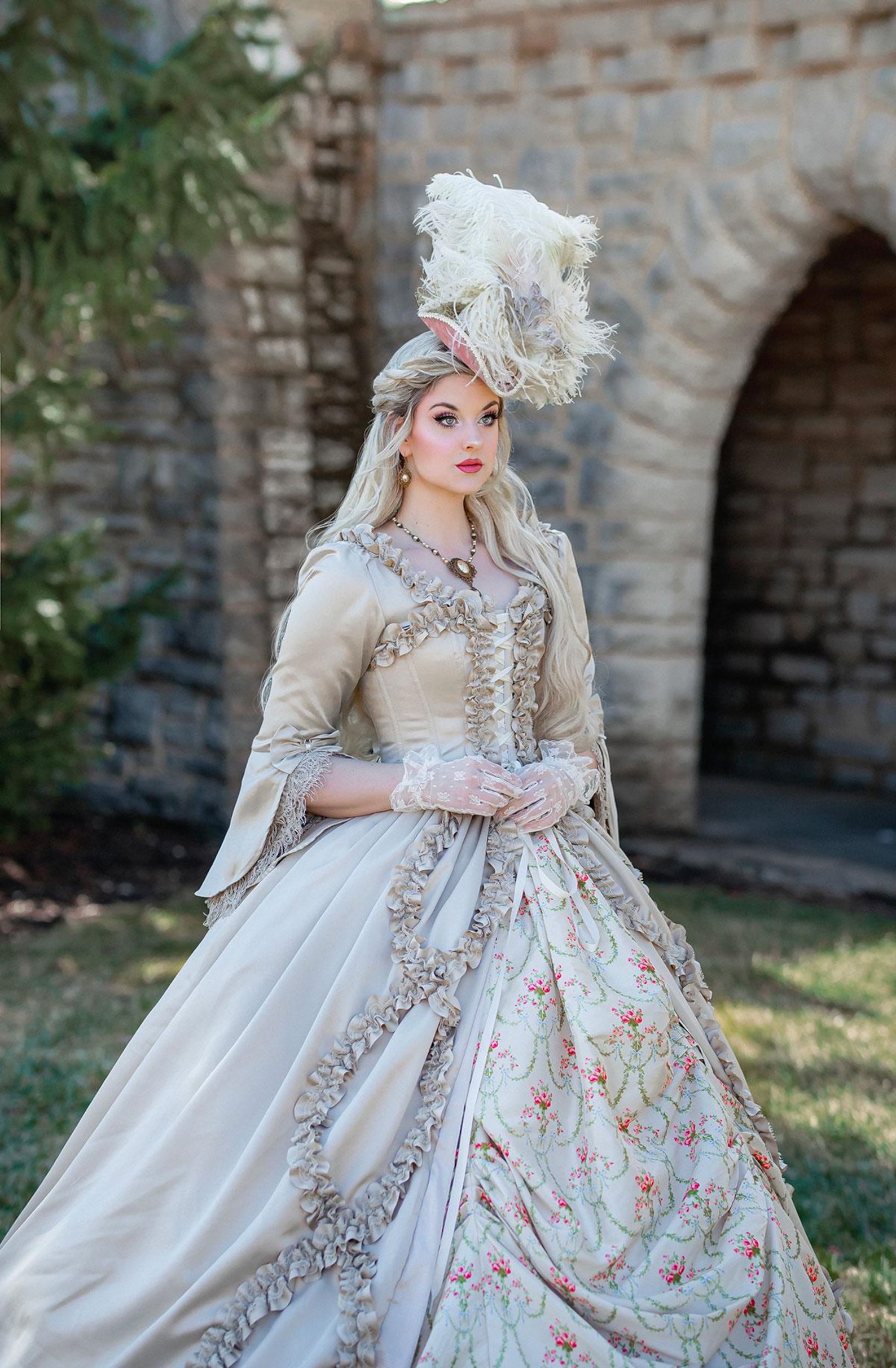 Court Rococo Marie Antoinette Rococo Gown | French Court Dress | Cream Rococo Gown ...