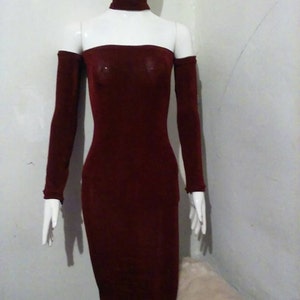 Berry red dress image 5