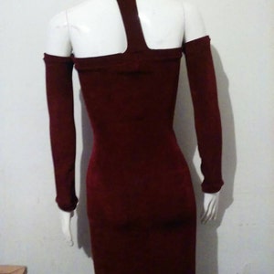 Berry red dress image 2