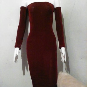 Berry red dress image 4