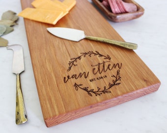 Personalized Cheese Board, Wood Cutting Board, Serving Tray, Engraved Cheese Board, Engagement Gift, Housewarming Gift, Wedding Gift